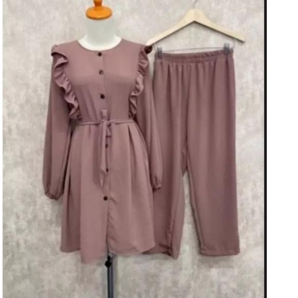 Harga TERMURAAH.. SET WANITA TERBARU (BAJU TUNIK + CELANA ) SETELAN WANITA TERBARU TRENN 2022