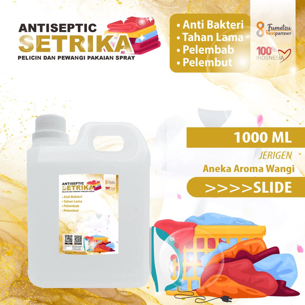 Pelicin Setrika Dan Pengharum Pakaian Aroma Segar Kemasan 1 Liter Jerigen