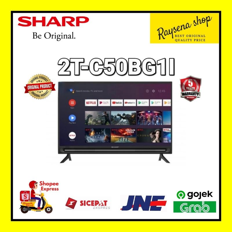 SHARP 2T-C50G1i Smart Android LED TV 50 Inch Full HD Digital Wifi 2T C50BG1i / 50BG1i