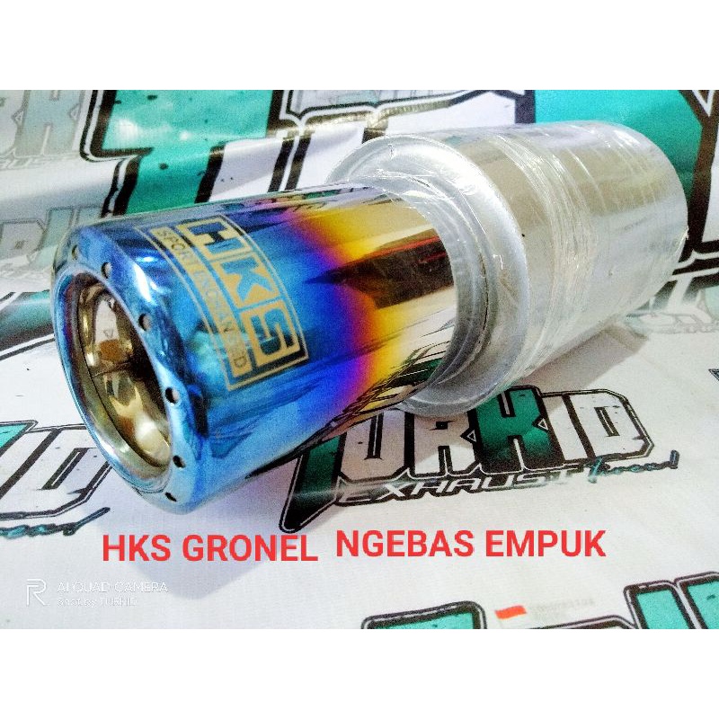 KNALPOT HKS GRONEL BIRU SUARA NGEBAS ULEM Knalpot Mobil Racing knalpot Mobil Pro Drag Knalpot Mobil 