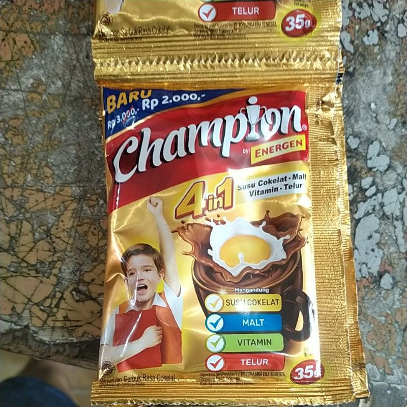 Susu champion by energen,per renteng (10pcs).