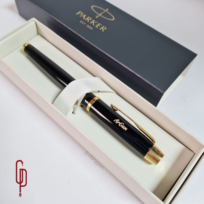 

Parker IM LQ Black GT RB Roller Ball Klip Emas - Isi Biru-M promo