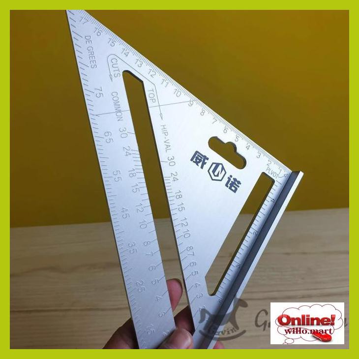 

W4Wr44- Pro Series Speed Square Combination Aluminum Penggaris Siku Sudut Y8Tjtu7-