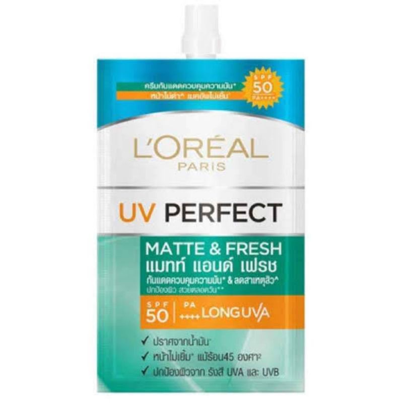 Loreal UV Perfect Matte & Fresh SPF 50 Pa +++ [ sachet 7ml]
