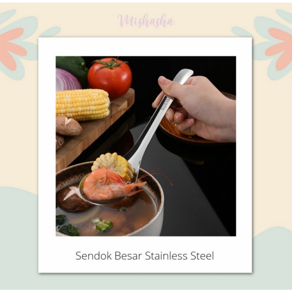 Sendok Besar Centong Nasi Sayur Stainless Steel Sus 304