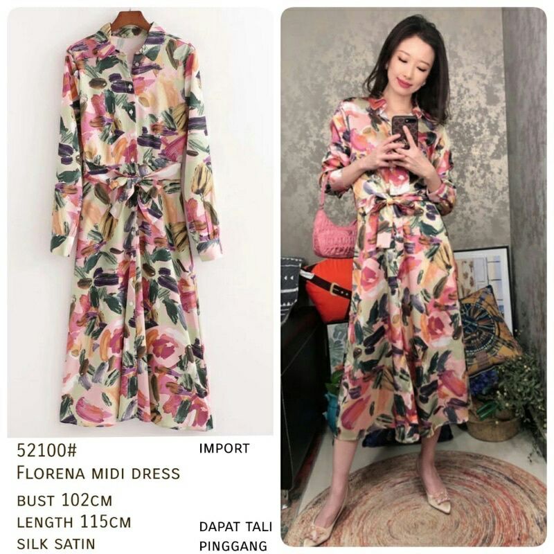 52100 Baju midi dress gaun pesta cewek import baju minidress midi dress gaun pesta wanita import