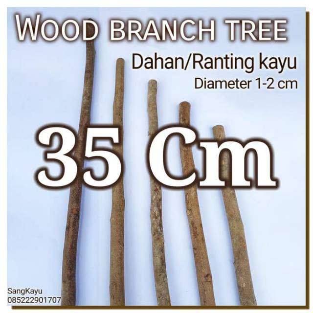 Wood Branch Tree 1-2x35 Cm Dahan kayu potongan kayu bahan craft dekor