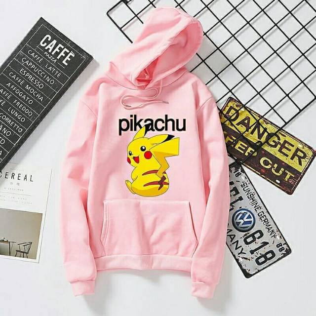 PIKACHU HOODIE WANITA LUCU / HOODIE WANITA TEBAL