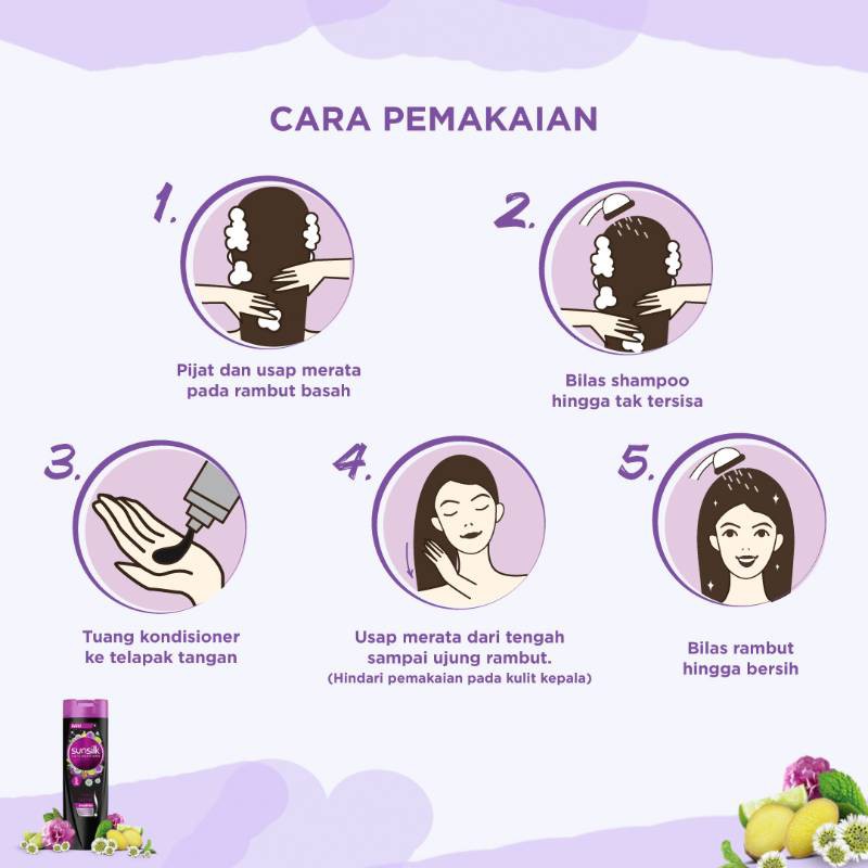 Sunsilk Shampoo Black Shine - Perawatan Rambut Hitam Berkilau