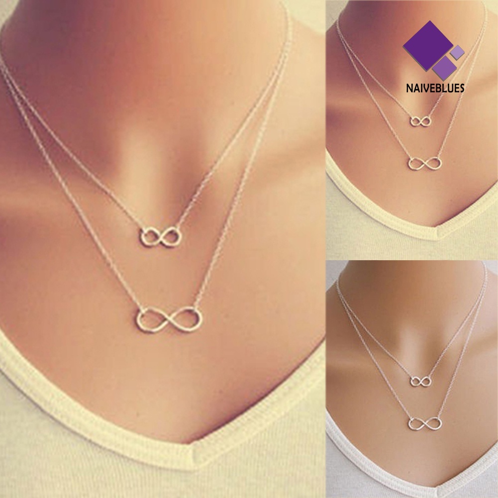 Kalung Choker Dengan Liontin Infinity 8 Untuk Wanita