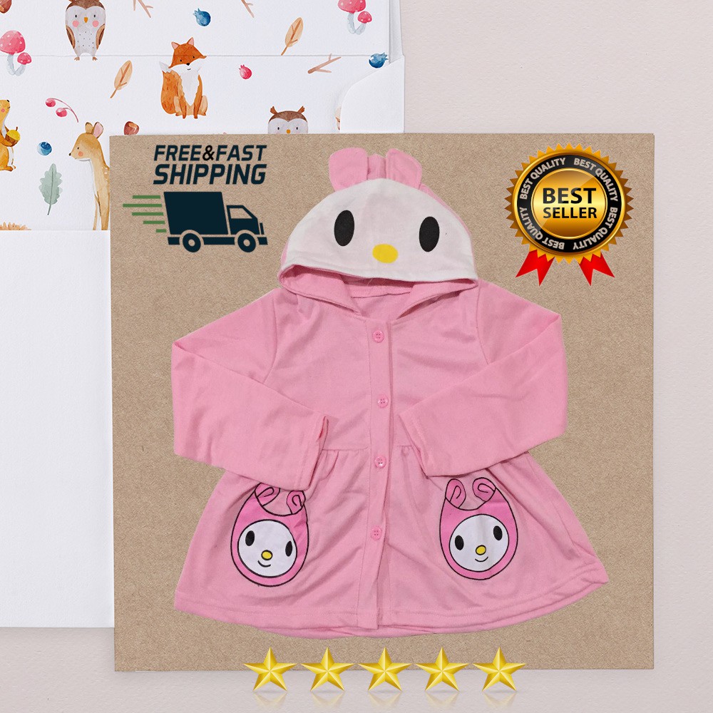 VISION ONLINE - JAKET MELODY ANAK PEREMPUAN CEWEK 3 4 TAHUN MURAH LUCU TERBARU /BAJU ANAK PEREMPUAN JAKET MANTEL BAJU MELODY ANAK PEREMPUAN CEWEK 3 4 TAHUN MURAH LUCU KEKINIAN /TOPI