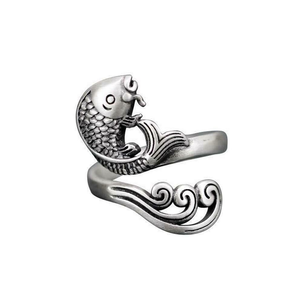 Retro Silver Peacock  Opening Rings /  Personality Exquisite Peacock  Rings / Punk Rings Set /  Index Finger Ring for Women Jewelry