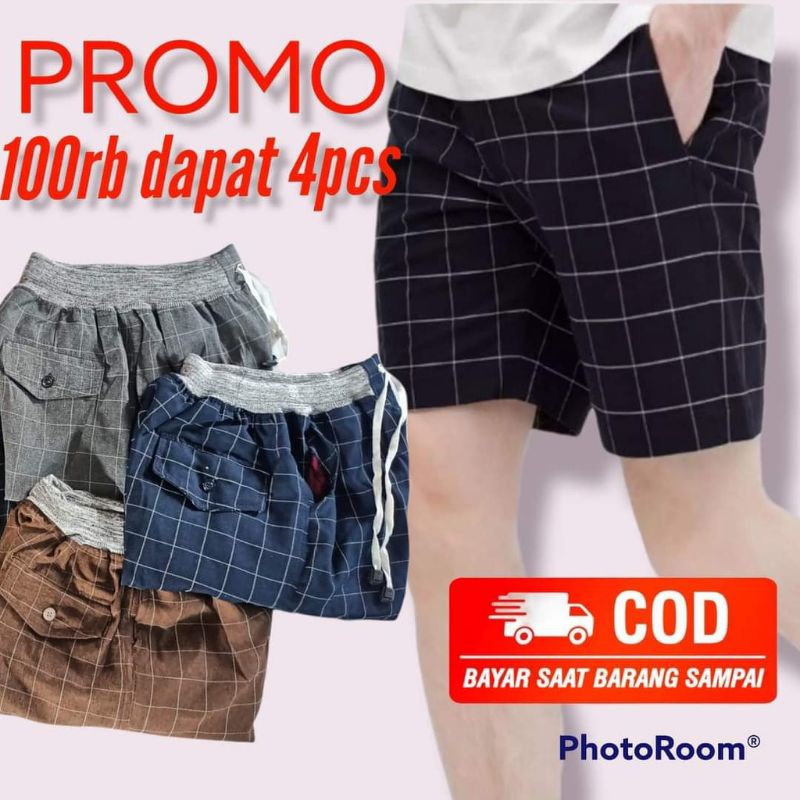 Celana Pendek Tartan/Celana Pendek Kotak-kotak/Celana Pendek Motif/Celana Dewasa