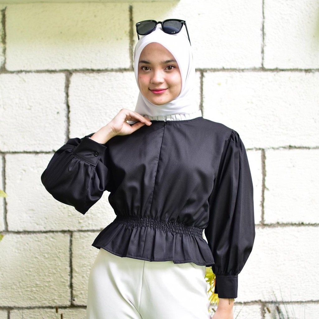 Atala Top Atasan Blouse Polos Muslim Fashion Wanita Terlaris