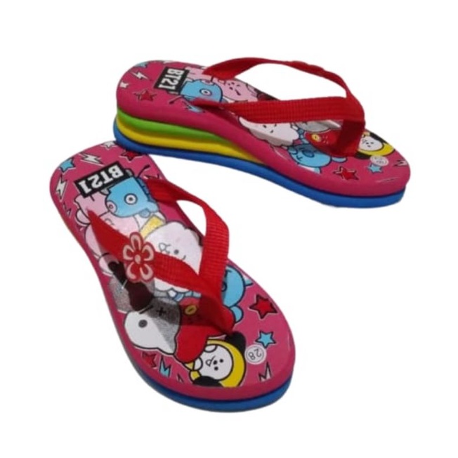 Sandal wedges lapis bt21Sandal anak perempuan
