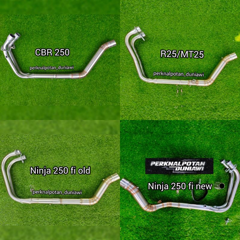 HEADER / LEHERAN INLET 50/51MM KNALPOT 2 SILINDER NINJA 250 FI / KARBU R25 MT25 CBR250 NINJA Z250