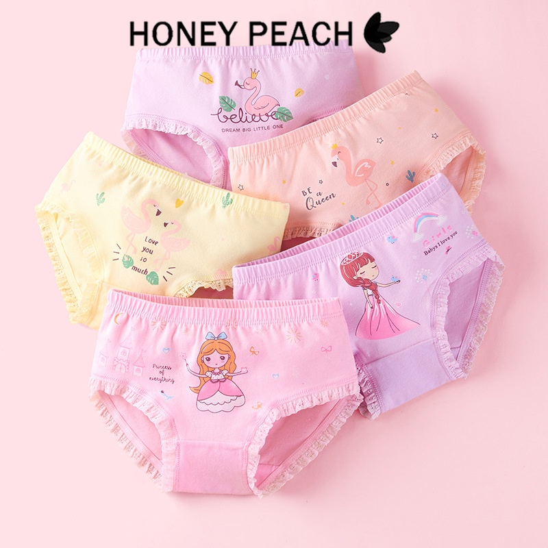 3PCS/set Gadis Celana Dalam Katun Anak-anak Lucu Renda Lucu Cd