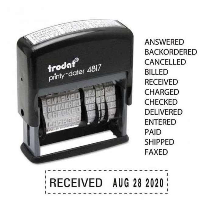 

Stempel Tanggalan Trodat Printy Dater 4817 Phrases & Dater Stamp