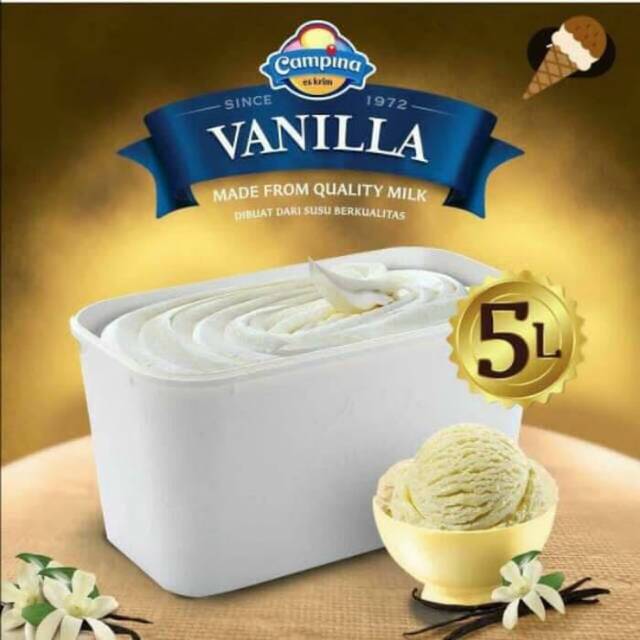 

Campina ice Cream rasa vanilla 5L