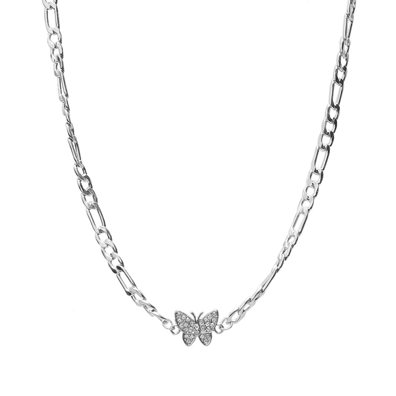 Butterfly Kalung Desain Kupu-Kupu Gaya Hip Hop