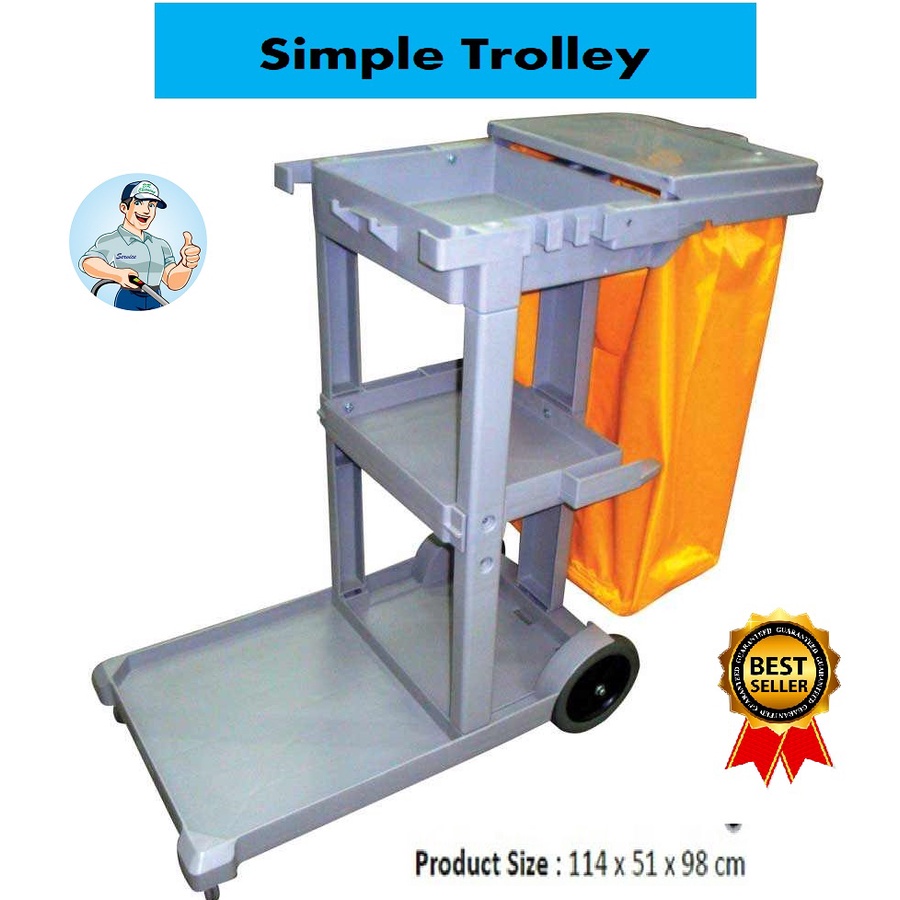 Simple Trolley dengan Tutup Gojek / Grab Instant