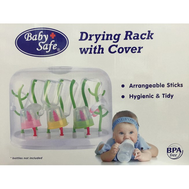 BABYSAFE Drying Rack with Cover | Rak Botol dengan Penutup