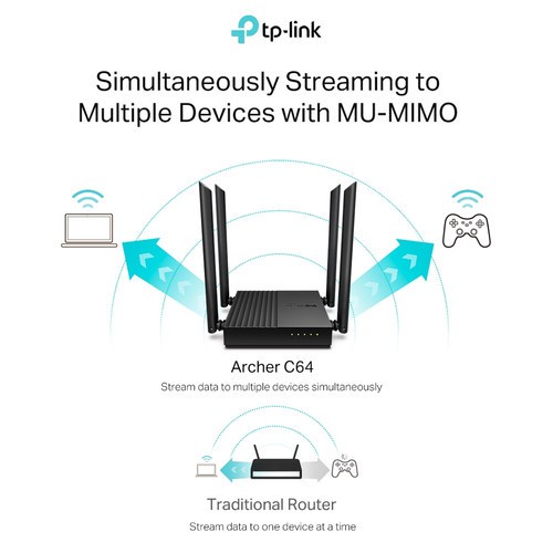 Tp-link Archer C64 AC1200 Wireless MU-MIMO WiFi Router