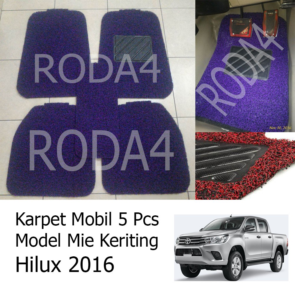 Karpet Mobil / Car Carpet / Floor Mats Universal Model Mie Keriting All NEW Hilux 2016