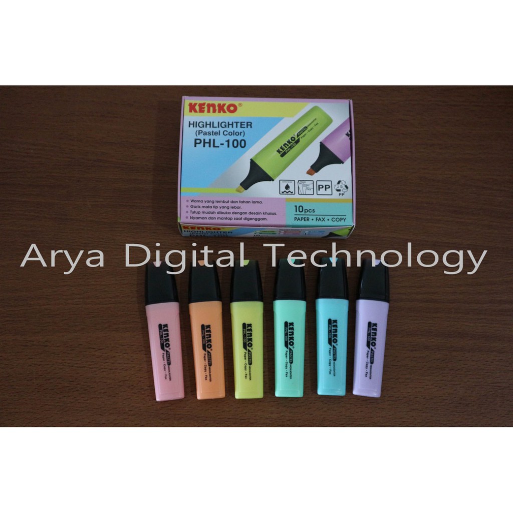 

Highlighter HL 100 Kenko Penanda Warna Pastel Bagus Murah Original