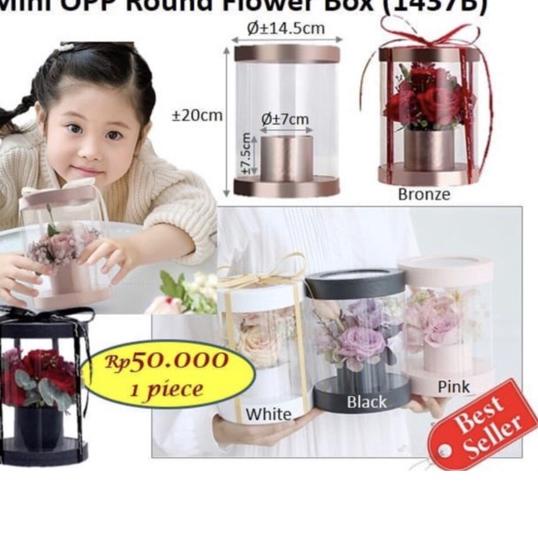 

10.10 COD Mini Opp Round Flower Box - Box Mika / Mica(1437B)