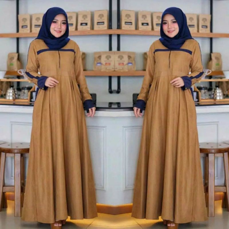 Sandra dress maxi baju gamis pakaian wanita fashion muslim