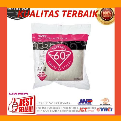 Promo HARIO V60 Paper Filter 03 W 100 sheets - VCF-03-100W