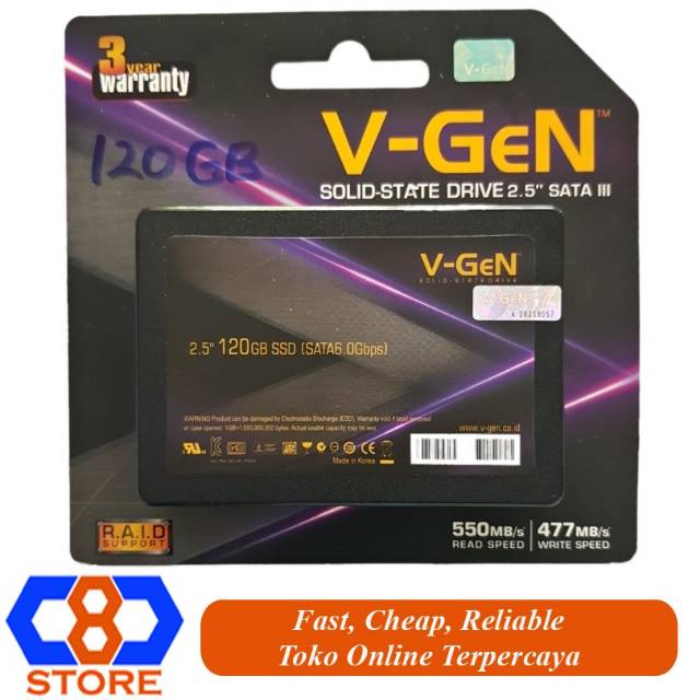 HARDDISK SSD 120GB SSD VGEN 120GB SATA3 ORIGINAL RESMI