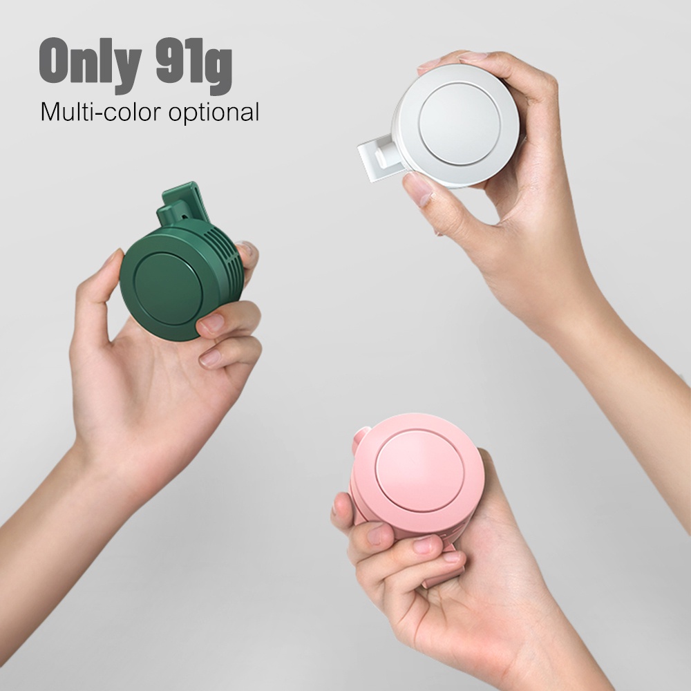 Klip on Portable 360 Derajat° Kipas Angin Mini Elektrik 3 Kecepatan Adjustable Untuk Travel / Kantor / Outdoor