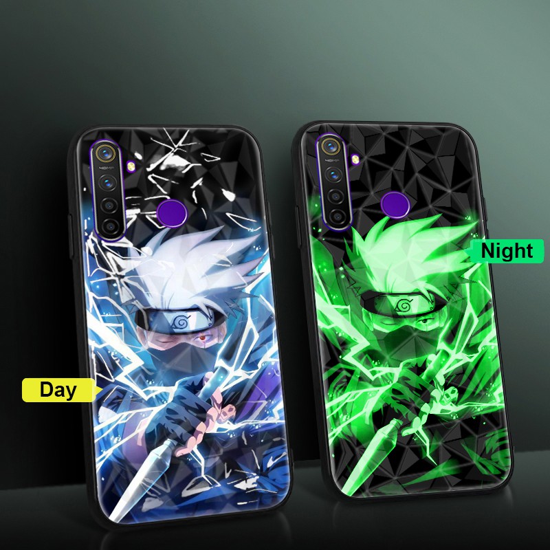 Anime Naruto Kakashi Luminous Anticrack Case Hp Realme 5 Pro Realme XT