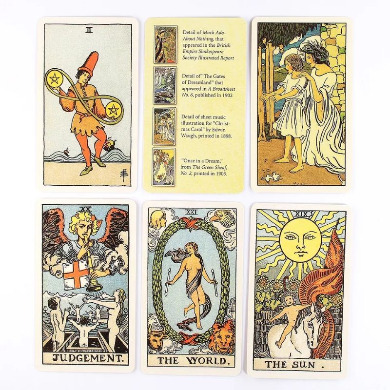 Smith Waite Continental Tarot 12x7cm include guide paper