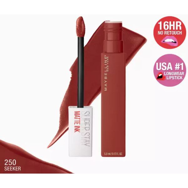 Best Favorite MAYBELLINE Super Stay Matte Ink Liquid Lipstick - 245 SEEKER City Edition