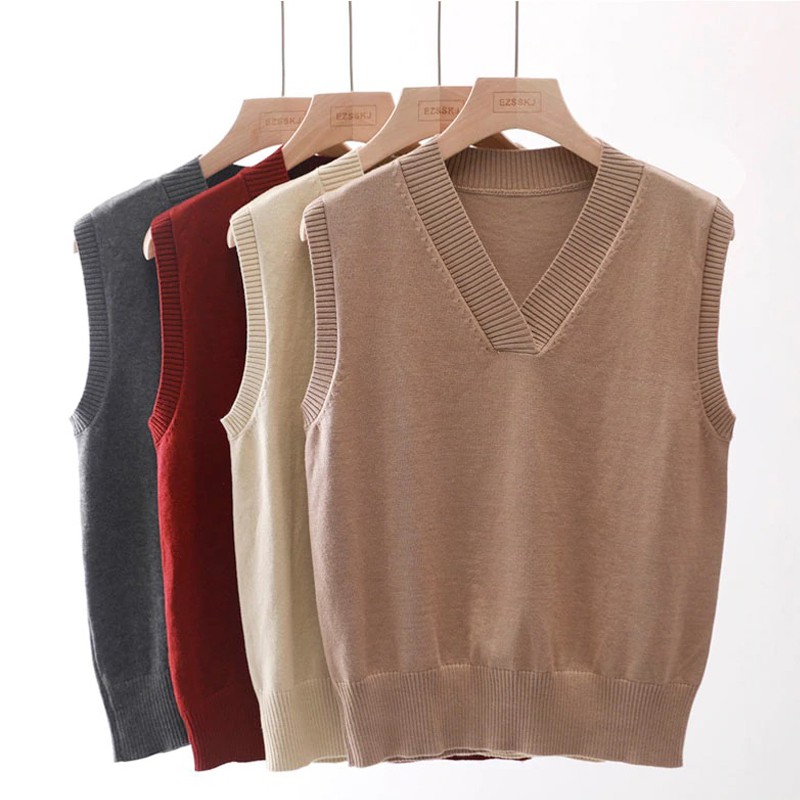 Rompi rajut 7 gauge vest korean style rompi wanita Rompi rajut 7 gauge vest korean style rompi wanita