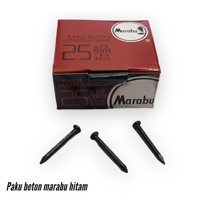 Paku beton marabu hitam 20mm 25mm 30mm 40mm 50mm