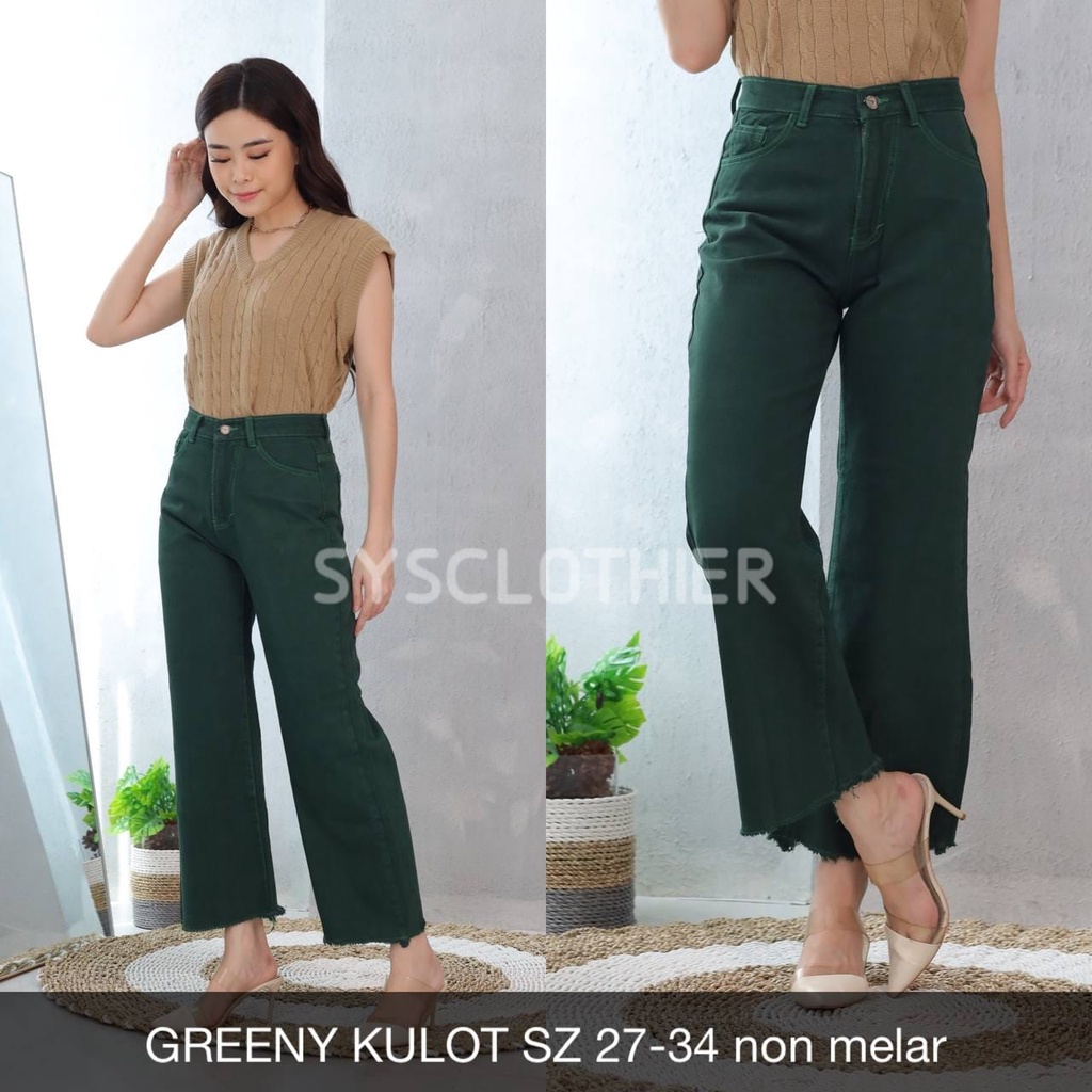 CELANA JEANS WANITA GREENY KULOT