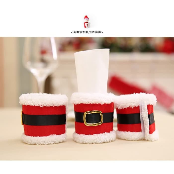 XNC Tempat Tisu Serbet Makan Malam Dinner Santa Claus Natal Christmas