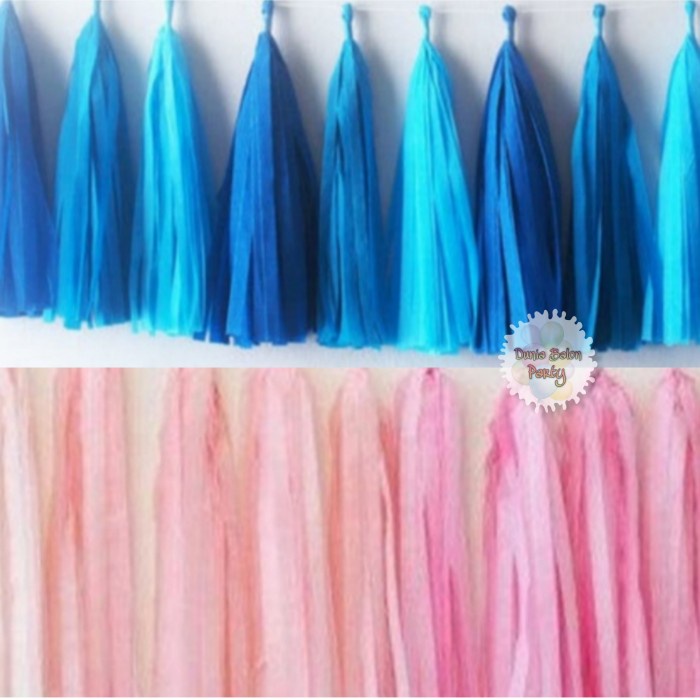 DIY Tissue Paper Tassel Garland / Dekorasi Rumbai Tassel Ombre