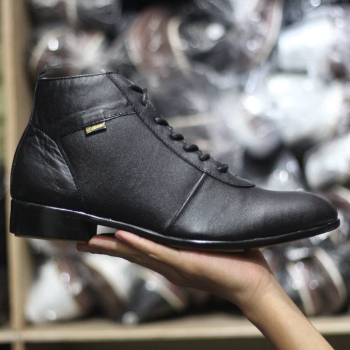 SEPATU PANTOFEL PRIA MODEL BRODO KULIT ASLI ORIGINAL DINAS/PDH/KERJA - Hitam, 39 Berkualitas