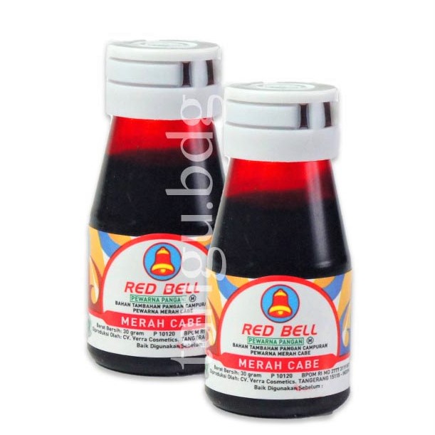

Red Bell Pewarna Pangan Merah Cabe 30gr RedBell Pewarna Makanan 30ml