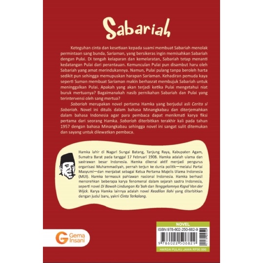 BUYA HAMKA - Sabariah - Gema insani buku novel bacaan non fiksi umum dewasa agama islami muslim-1