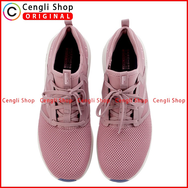 SEPATU LARI SKECHERS WANITA ORIGINAL TERBARU SPORT RUNNING TRAINING EMPUK PINK MAUVE