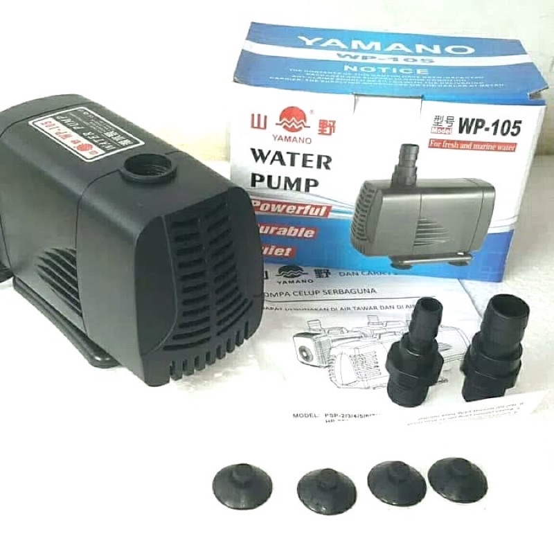 Yamano WP-105 Pompa Air Aquarium Hidroponik WP 105 Celup Kolam Water Pump Pool Pond Ikan Koi