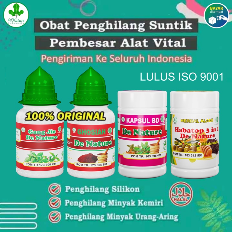 Obat Penghilang Suntik Silikon Minyak Kemiri Di Kelamin Hidung Wajah Pipi Hidung Dagu Bokong dan Pay