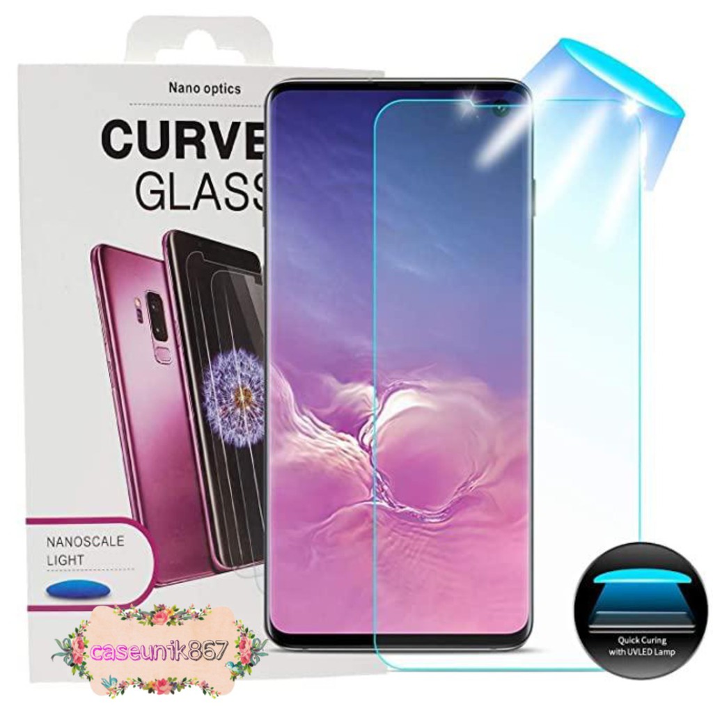 Nano Liquid Tempered Glass kaca UV samsung Note 8 9 10 10+ 20 20+ 21 ULTRA CS921