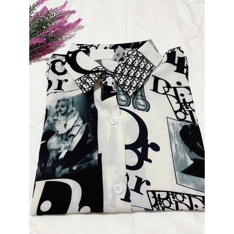 Kemeja Dior/Lengan Panjang/ Atasan Wanita Import